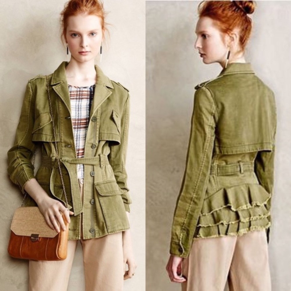 Anthropologie Hei Hei Ruffleback Anorak XS